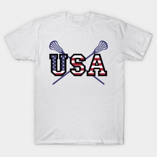 Lacrosse USA American Flag T-Shirt